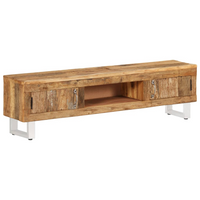 TV Stand Solid Reclaimed Wood 140x30x40 cm - Retro Style TV Cabinet for Living Room or Entertainment Area