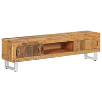 TV Stand Solid Reclaimed Wood 140x30x40 cm - Retro Style TV Cabinet for Living Room or Entertainment Area