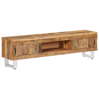 TV Stand Solid Reclaimed Wood 140x30x40 cm - Retro Style TV Cabinet for Living Room or Entertainment Area