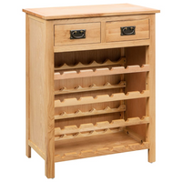 Wine Cabinet 72x32x90 cm Solid Oak Wood - Elegant and Durable