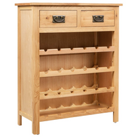 Wine Cabinet 72x32x90 cm Solid Oak Wood - Elegant and Durable