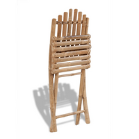 Foldable Outdoor Chairs Bamboo 4 pcs - Weather-resistant & Durable