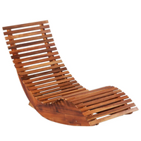 Rocking Sun Loungers 2 pcs Acacia Wood - Outdoor Furniture