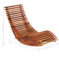 Rocking Sun Loungers 2 pcs Acacia Wood - Outdoor Furniture