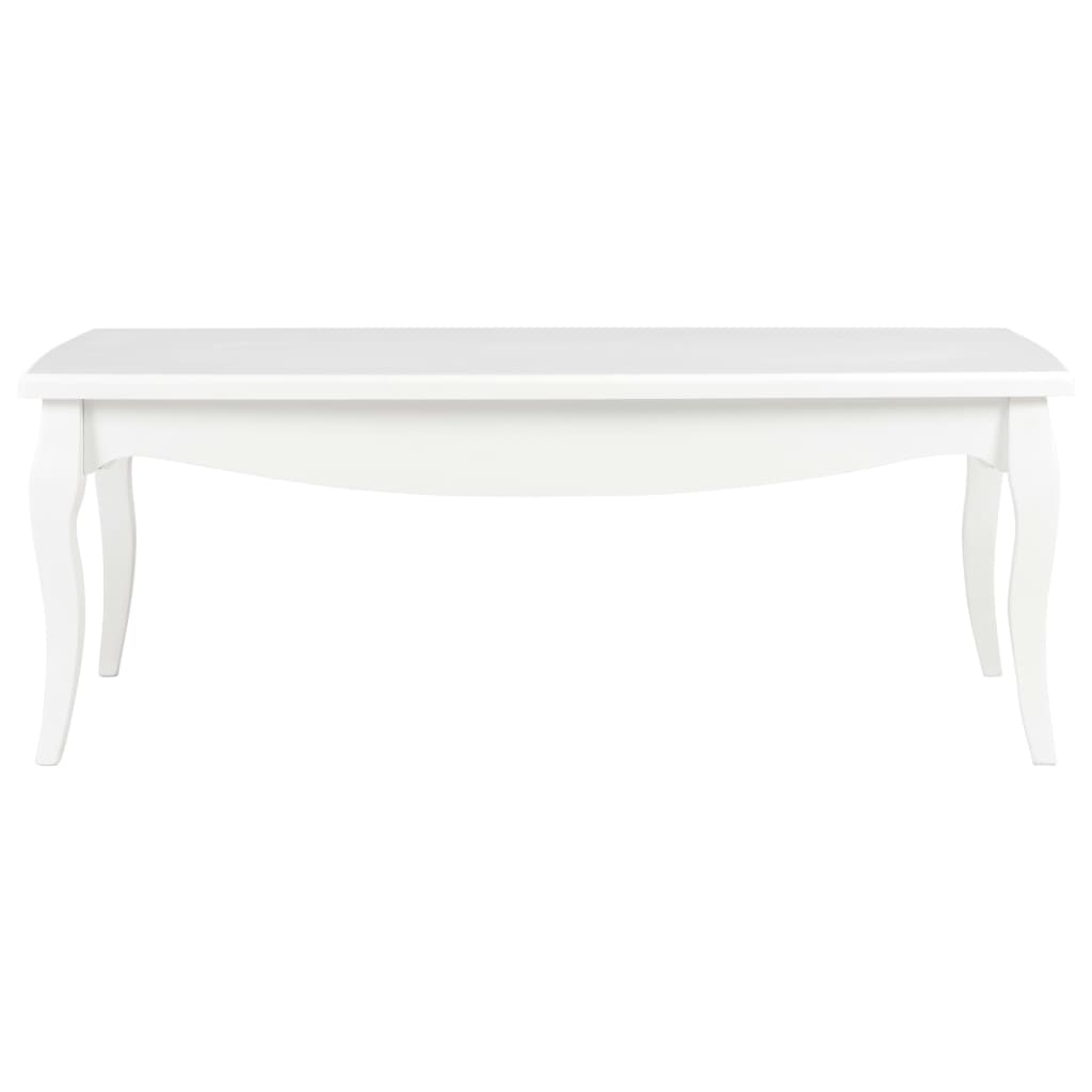 Coffee Table White - Solid Pine Wood | 110x60x40 cm