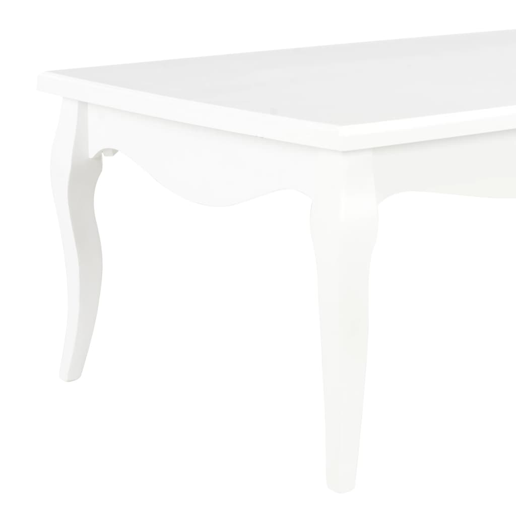 Coffee Table White - Solid Pine Wood | 110x60x40 cm