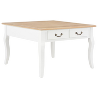 Coffee Table White 80x80x50 cm Wood - Sturdy and Stylish