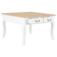 Coffee Table White 80x80x50 cm Wood - Sturdy and Stylish