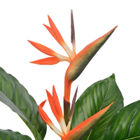 Artificial Plant Strelitzia with Pot Red 100 cm - Lifelike Home and Office Decor