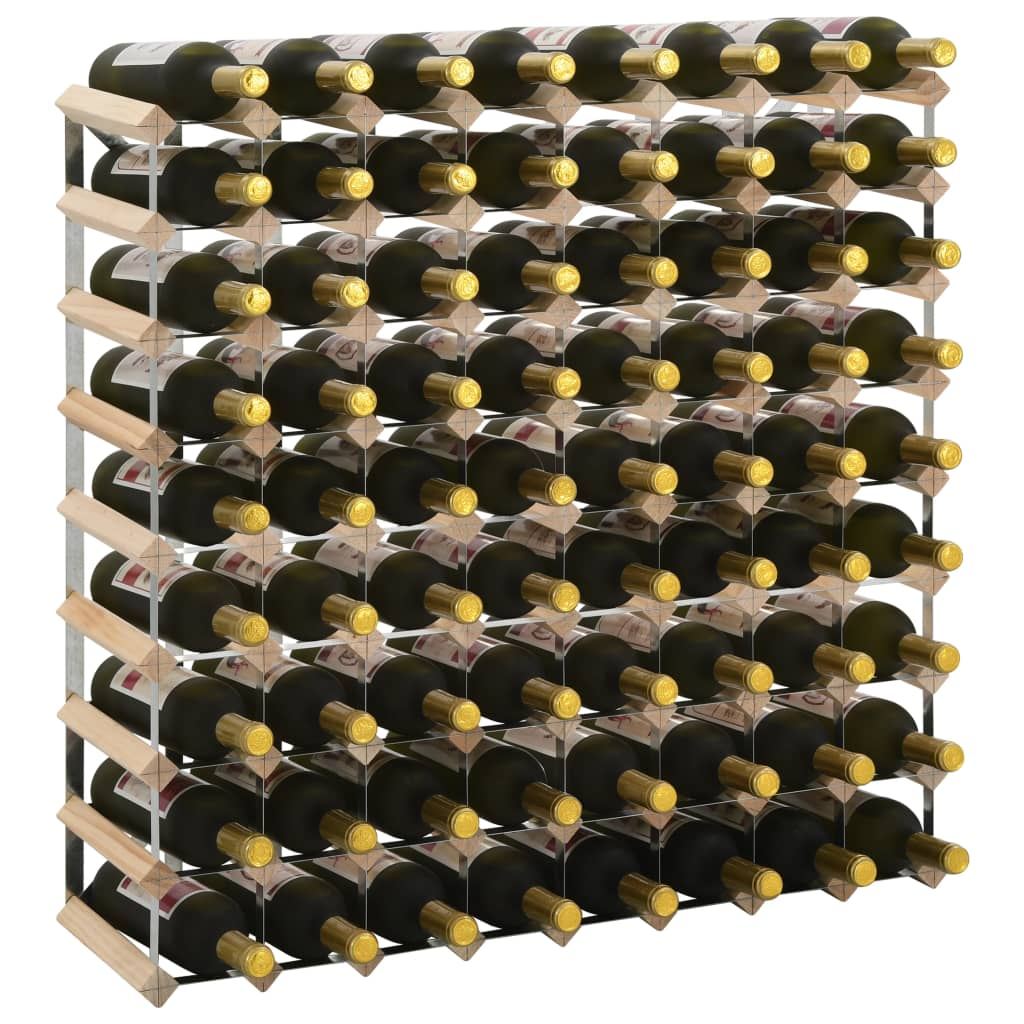 Wine Rack for 72 Bottles Solid Pinewood - Stylish and Durable