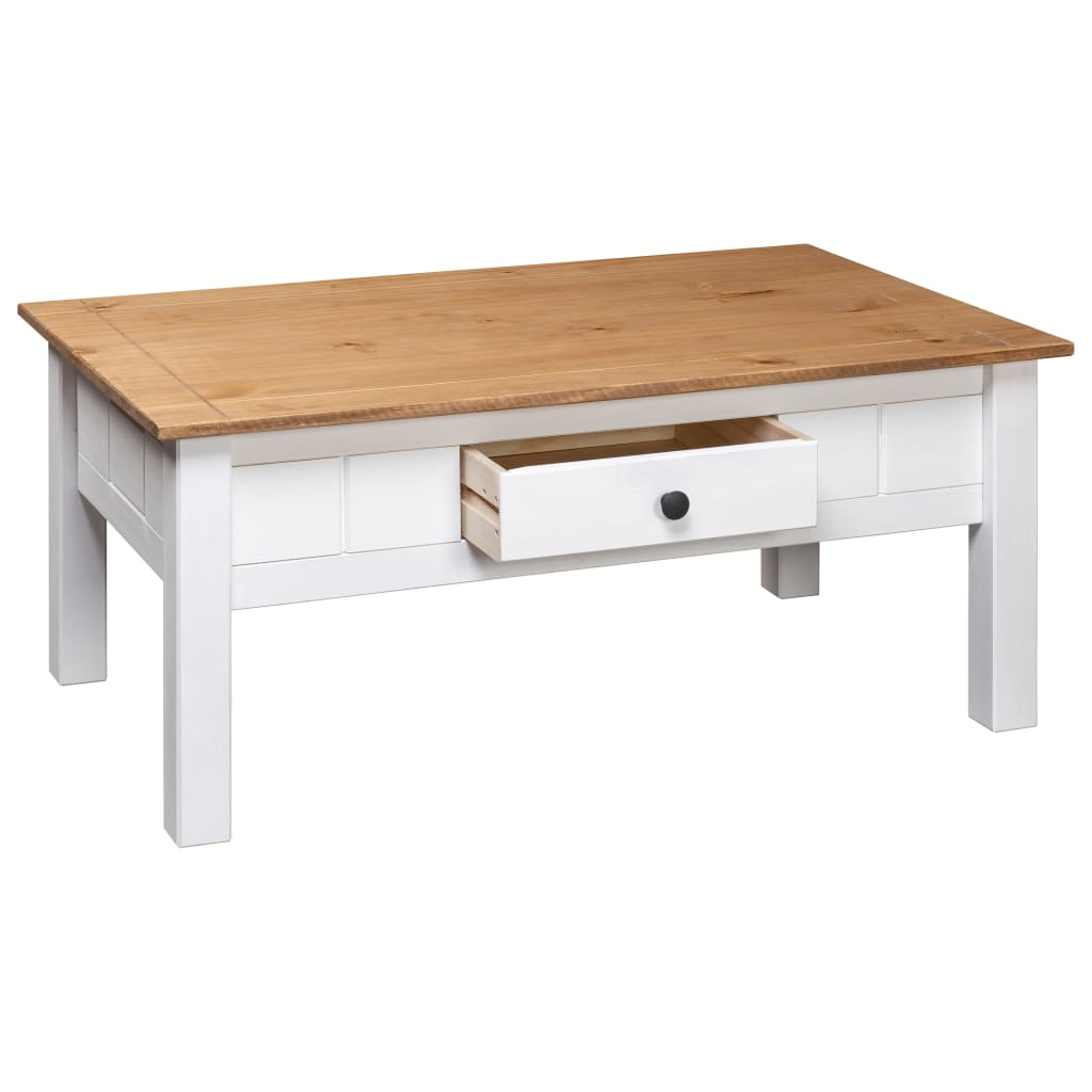 Coffee Table White | Solid Pine Wood Panama Range