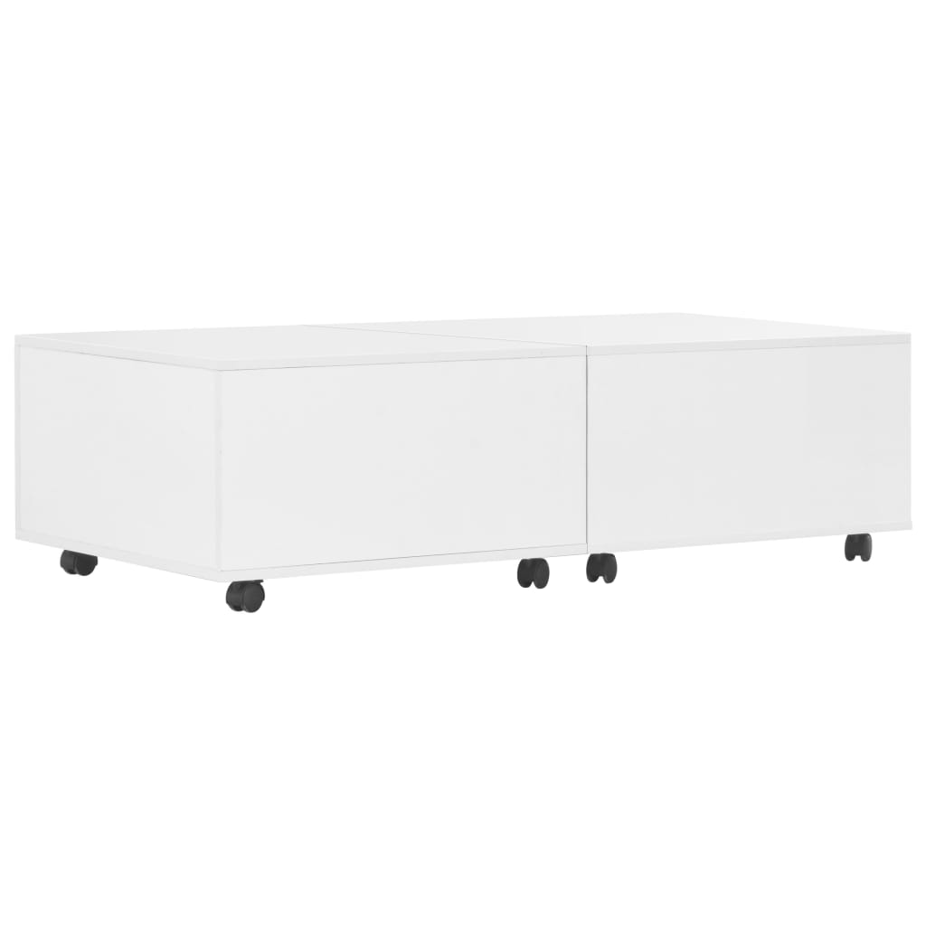 Coffee Table High Gloss White 120x60x35 cm - Elegant Design, Ample Space, Extendable