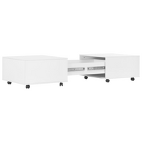 Coffee Table High Gloss White 120x60x35 cm - Elegant Design, Ample Space, Extendable