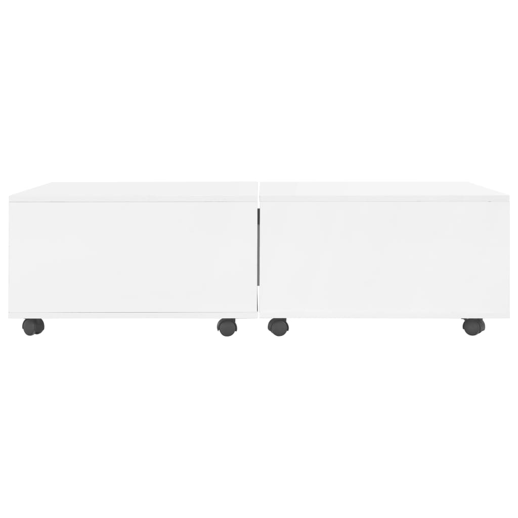 Coffee Table High Gloss White 120x60x35 cm - Elegant Design, Ample Space, Extendable