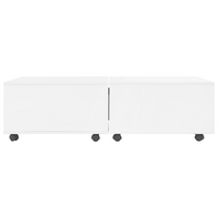 Coffee Table High Gloss White 120x60x35 cm - Elegant Design, Ample Space, Extendable