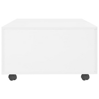 Coffee Table High Gloss White 120x60x35 cm - Elegant Design, Ample Space, Extendable