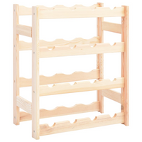 Wine Rack for 16 Bottles Pinewood - Rustic Charm for Your Wine Collection