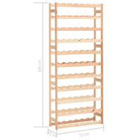 Wine Rack for 77 Bottles Pinewood - Stylish Storage and Display