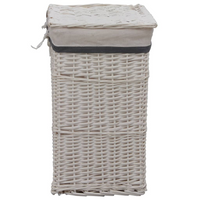 vidaXL Laundry Basket White Willow - Stylish and Durable