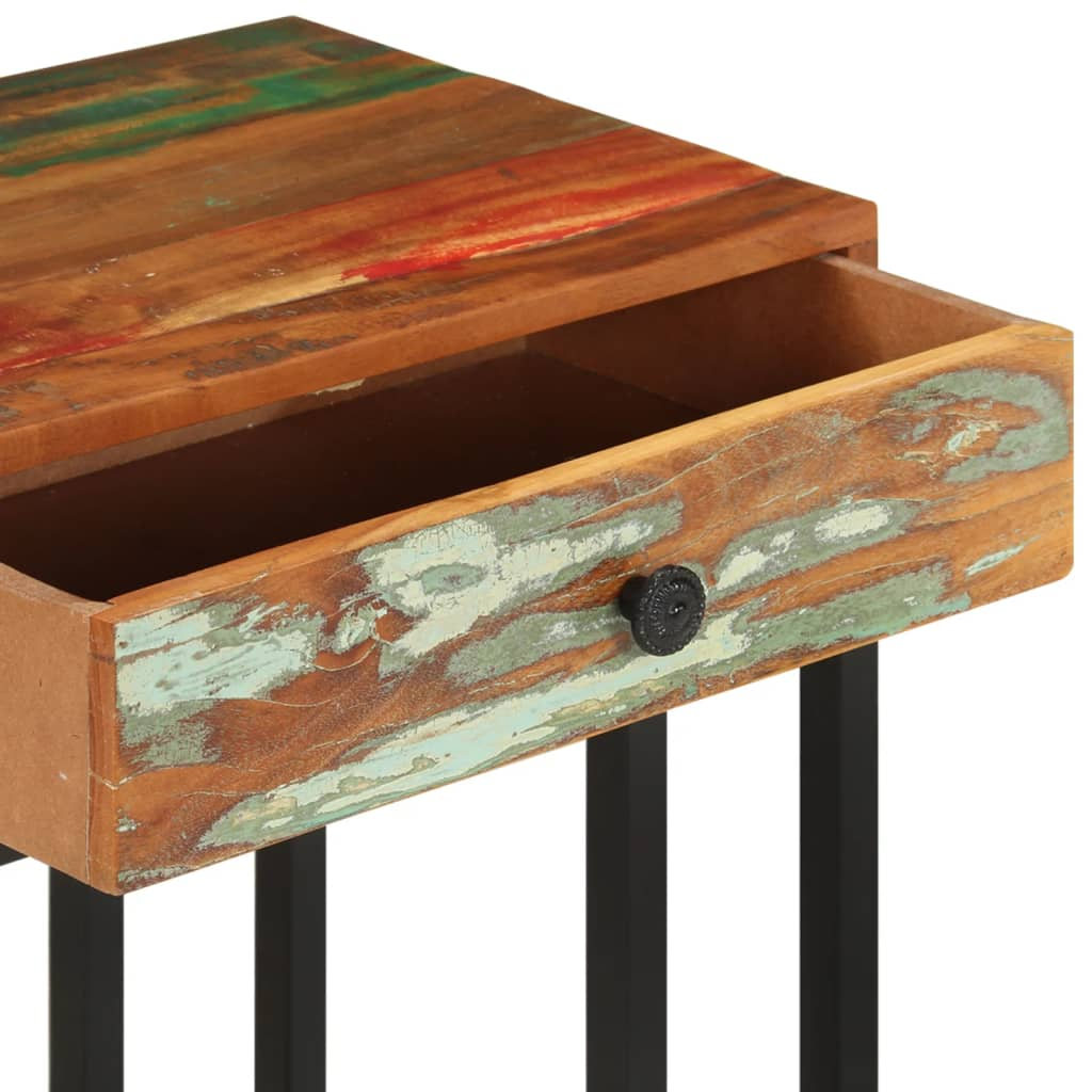 U-Shaped Side Table 45x30x61 cm Solid Reclaimed Wood - Stylish and Practical