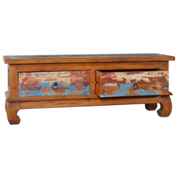 TV Cabinet 110x35x40 cm - Reclaimed Teak Wood, Colonial-Style, Vintage Design