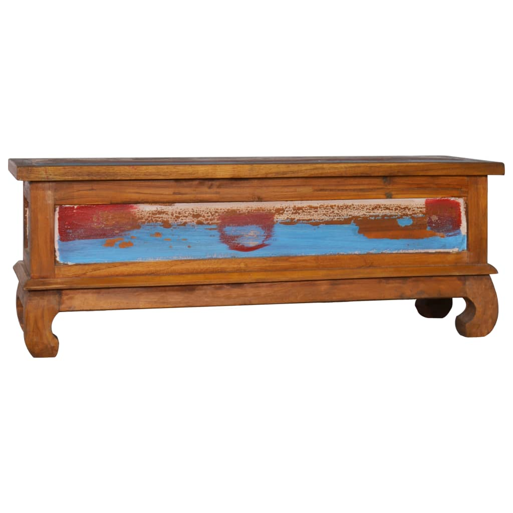 TV Cabinet 110x35x40 cm - Reclaimed Teak Wood, Colonial-Style, Vintage Design