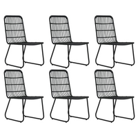 7 Piece Outdoor Dining Set Poly Rattan and Glass - Stylish and Durable