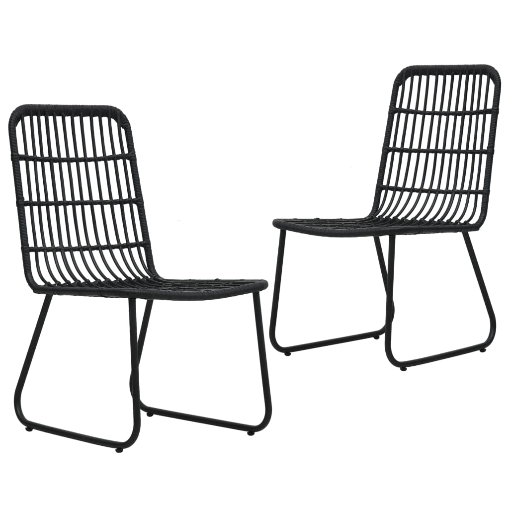 3 Piece Outdoor Dining Set Poly Rattan and Glass