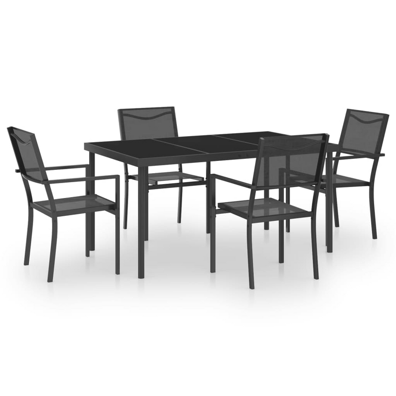 5 Piece Outdoor Dining Set Steel - Stylish and Durable