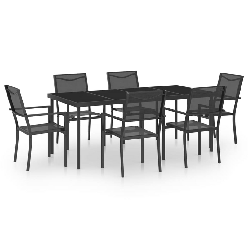 7 Piece Outdoor Dining Set Steel - Stylish and Durable