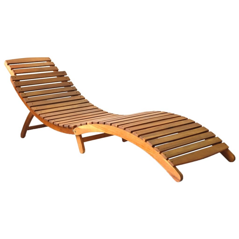 Sun Loungers 2 pcs Solid Acacia Wood - Comfortable Outdoor Furniture