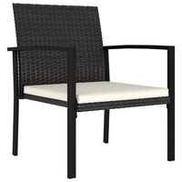 9 Piece Outdoor Dining Set Poly Rattan Black - Sturdy and Stylish