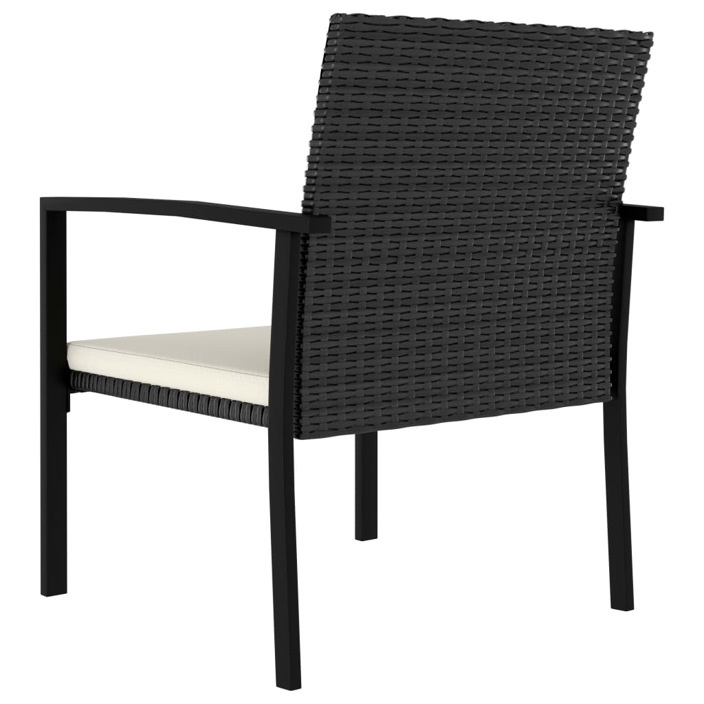 9 Piece Outdoor Dining Set Poly Rattan Black - Sturdy and Stylish