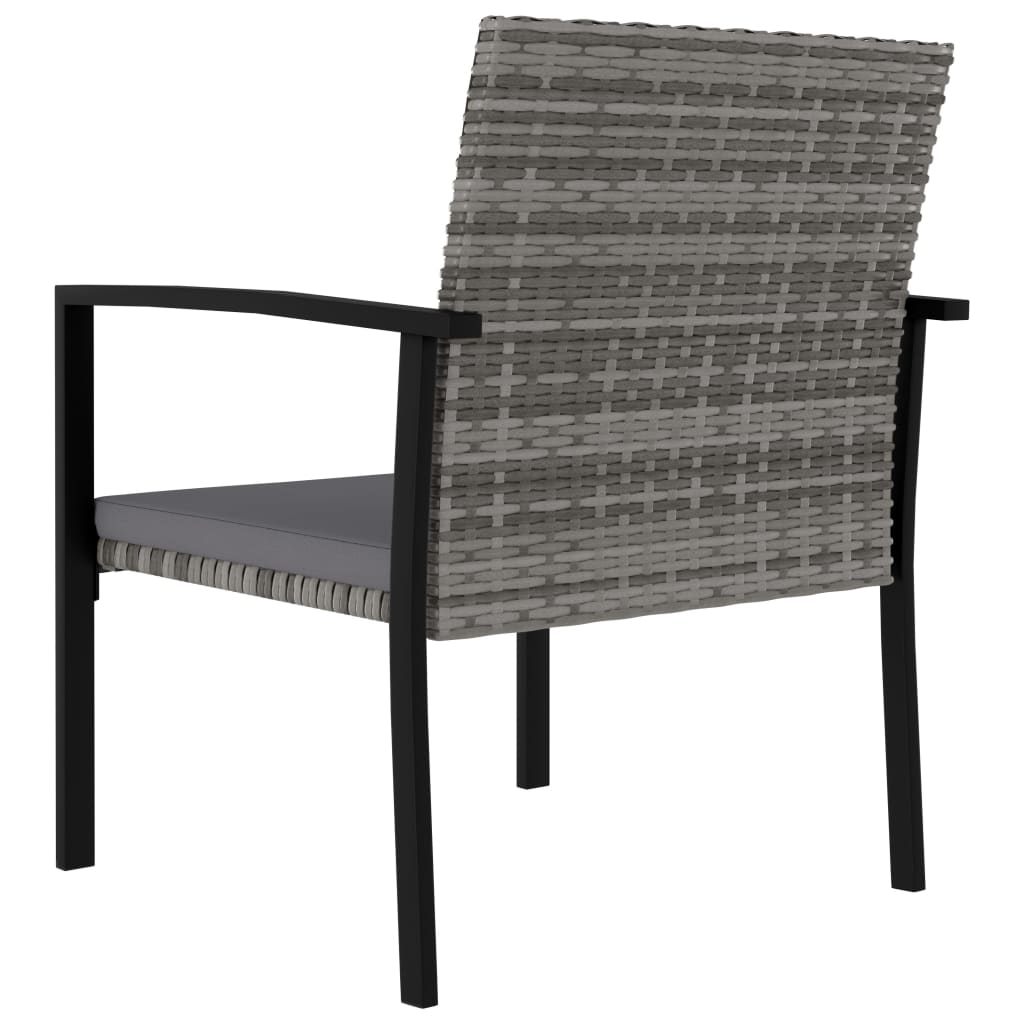 7 Piece Outdoor Dining Set Poly Rattan Grey - Sturdy and Stylish