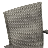 Stackable Outdoor Chairs 4 pcs Grey Poly Rattan - Contemporary Style for Your Outdoor Space