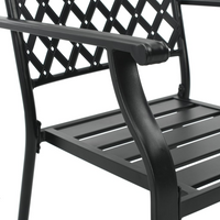 vidaXL Outdoor Chairs 4 pcs Mesh Design Steel Black - Stylish and Durable