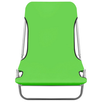 Folding Sun Loungers 2 pcs Steel and Fabric Green - Relax and Enjoy the Outdoors