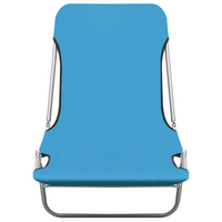 Folding Sun Loungers 2 pcs Steel and Fabric Blue