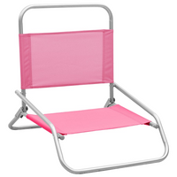 Folding Beach Chairs 2 pcs Pink Fabric - Relax in Style