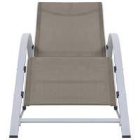 Sun Loungers 2 pcs with Table Aluminium Taupe