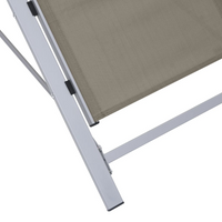 Sun Loungers 2 pcs with Table Aluminium Taupe