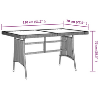 vidaXL 7 Piece Outdoor Dining Set Poly Rattan Black