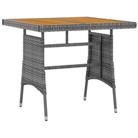 vidaXL 5 Piece Outdoor Dining Set Poly Rattan Grey | Premium Material