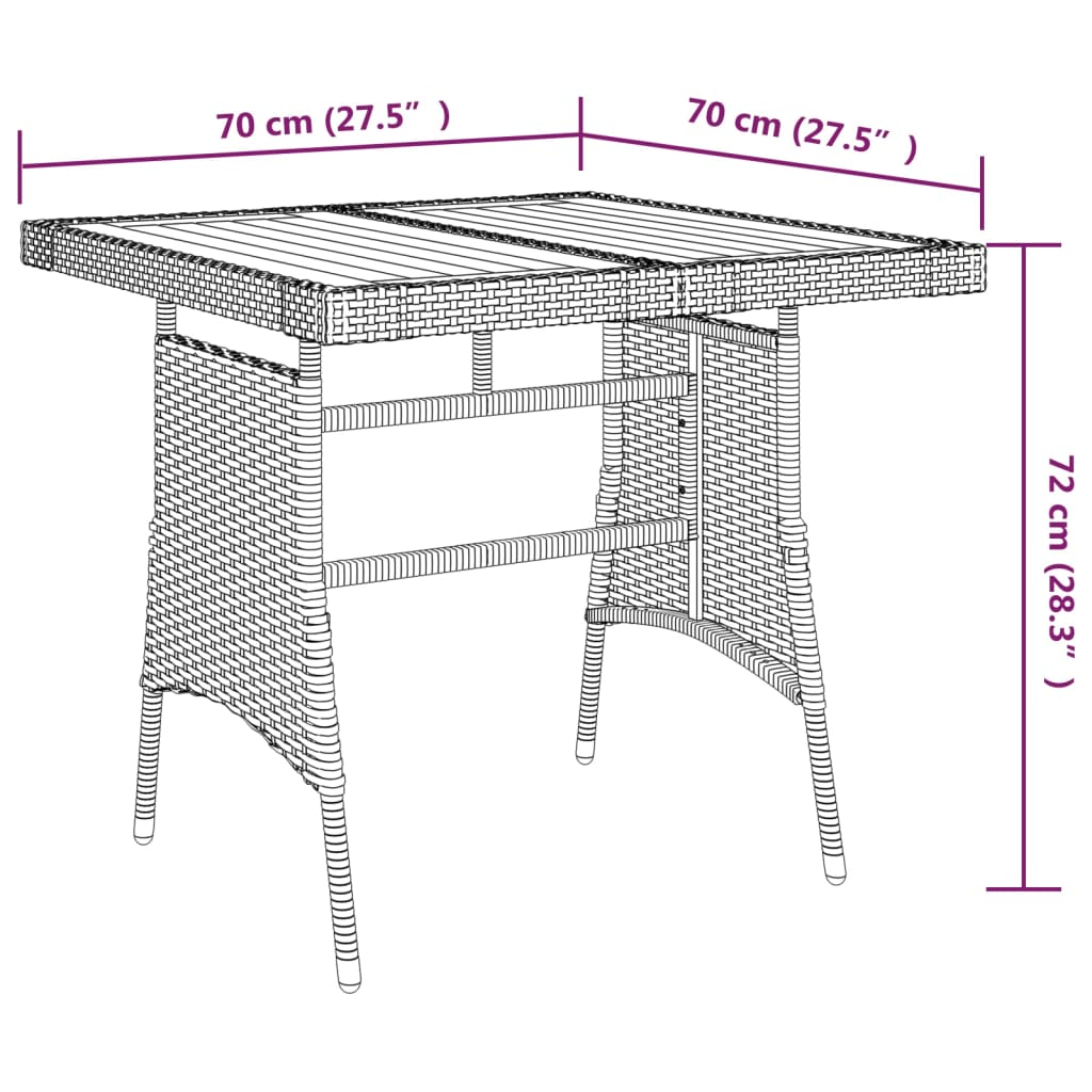 vidaXL 5 Piece Outdoor Dining Set Poly Rattan Grey | Premium Material