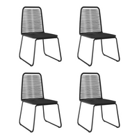 Outdoor Chairs 4 pcs Poly Rattan Black - Comfortable and Stylish