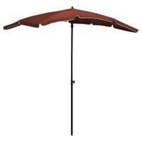 Garden Parasol with Pole 200x130 cm Terracotta - UV Protective and Tilt Function