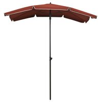 Garden Parasol with Pole 200x130 cm Terracotta - UV Protective and Tilt Function