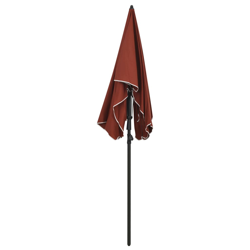 Garden Parasol with Pole 200x130 cm Terracotta - UV Protective and Tilt Function