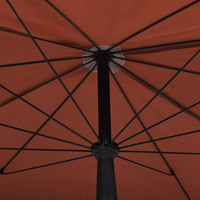 Garden Parasol with Pole 200x130 cm Terracotta - UV Protective and Tilt Function