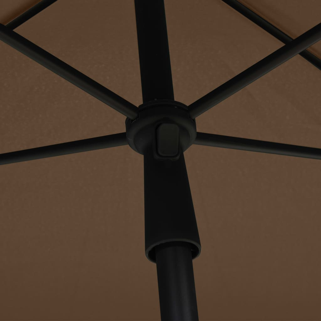 Garden Parasol with Pole 210x140 cm Taupe - UV Protective and Tilt Function